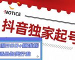 抖音独家起号，一天引流500+精准粉，适合各类行业（9节视频课）-逐风项目库
