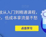 万相台投放从入门到精通课程，学会这些，低成本拿流量不愁-逐风项目库