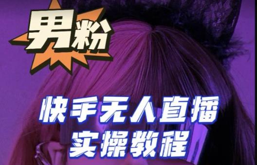 【男粉落地项目】零基础玩转男粉快手无人直播月入3w+，2023快手无人直播实操教程-逐风项目库