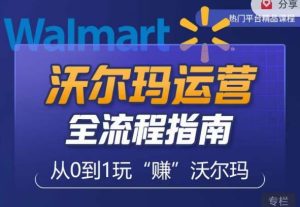 沃尔玛店铺前期运营从零到一最全指南，全面挖掘沃尔玛入门盲区，深度打造新手实操技巧-逐风项目库