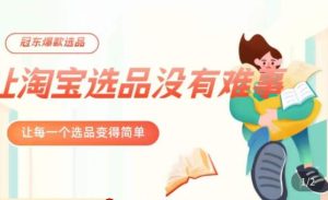 冠东·爆款店铺淘系爆款选品方法，​23年从选品开始，一个好的选品思路决定于你是否盈利-逐风项目库