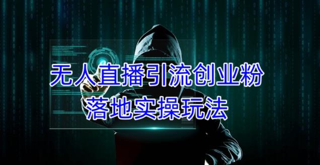 外面收费3980的无人直播引流创业粉落地实操玩法，单日引100+精准创业粉-逐风项目库