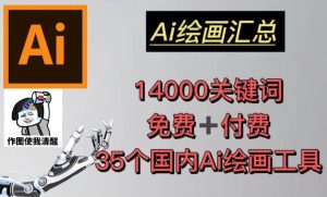 AI绘画汇总14000关键词+35个国内AI绘画工具（兔费+付费）头像壁纸不用愁-逐风项目库