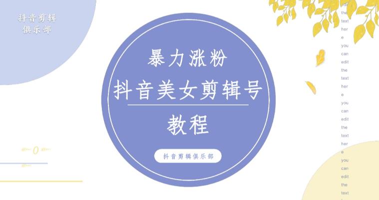 抖音快手暴力涨粉美女混剪视频教程，百分百过原创图片教程！附带违规申诉方法-逐风项目库