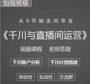 阳光哥·千川图文与直播间运营，从0开始走向专业，包含千川短视频图文、千川直播间、小店随心推-逐风项目库