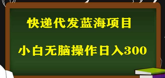 2023最新蓝海快递代发项目，小白零成本照抄也能日入300+-逐风项目库