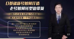 小瑞瑞·如何打造一个有流量的带货账号，好物分享实操课程，内容详细易懂-逐风项目库
