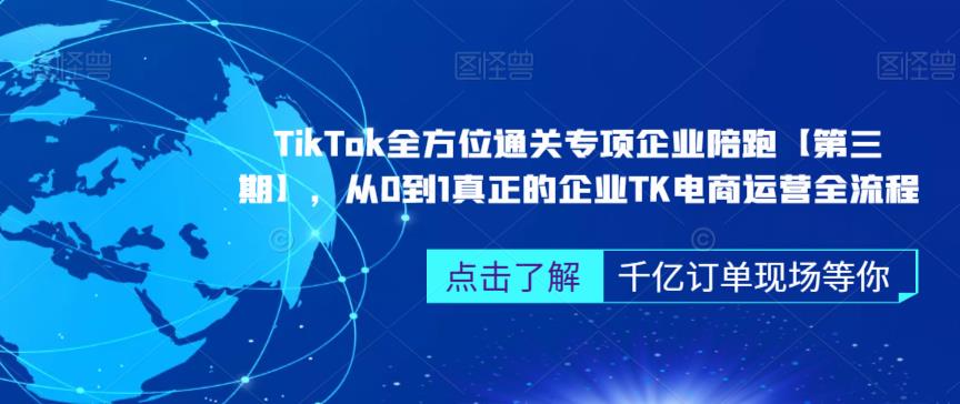 ‎TikTok全方位通关专项企业陪跑【第三期】，从0到1真正的企业TK电商运营全流程-逐风项目库