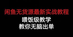 闲鱼无货源最新实战教程，喂饭级教学，教你无脑出单【揭秘】-逐风项目库