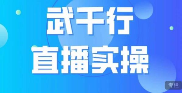 武千行直播实操课，账号定位、带货账号搭建、选品等-逐风项目库