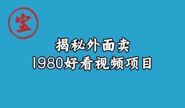 宝哥揭秘外面卖1980好看视频项目，投入时间少，操作难度低-逐风项目库