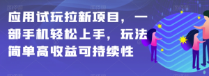 应用试玩拉新项目，一部手机轻松上手，玩法简单高收益可持续性【揭秘】-逐风项目库