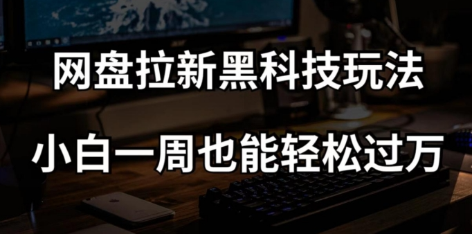 网盘拉新黑科技玩法，小白一周也能轻松过万【全套视频教程+黑科技】【揭秘】-逐风项目库