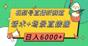 视频号直播新赛道，话术+场景直接搬，日入6000+【揭秘】-逐风项目库