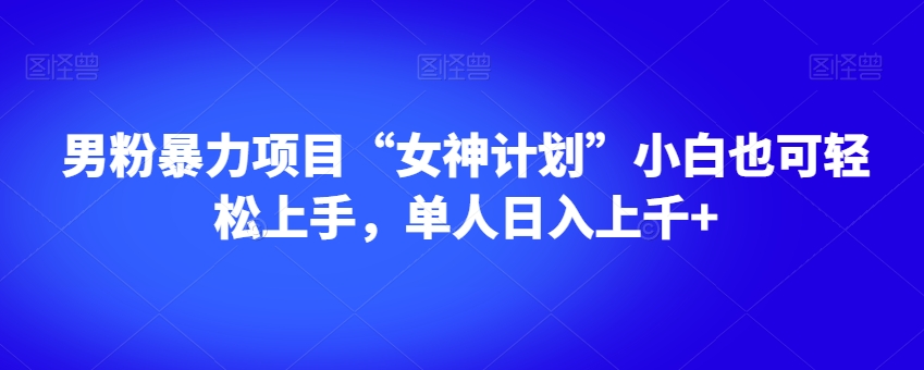 男粉暴力项目“女神计划”小白也可轻松上手，单人日入上千+【揭秘】-逐风项目库