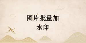 图片批量加水印工具-逐风项目库