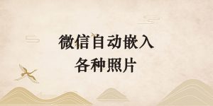 微信公众号等自动嵌入照片工具，可以私信留联系方式用-逐风项目库