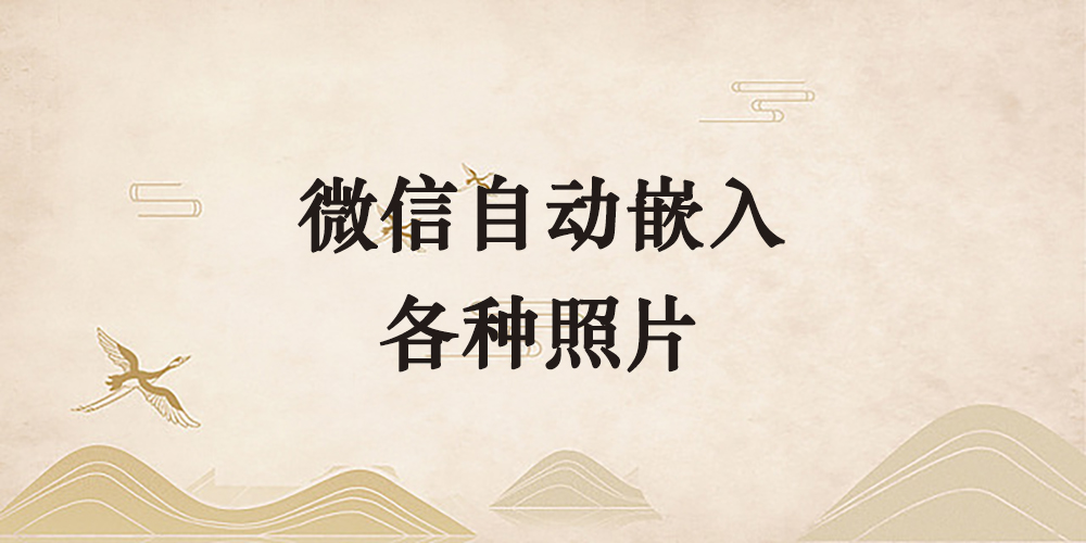 微信公众号等自动嵌入照片工具，可以私信留联系方式用-逐风项目库