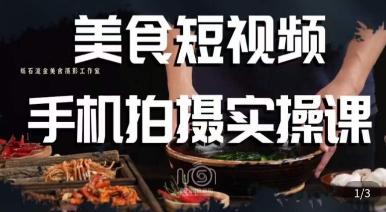 烁石·美食视频手机拍摄实操课，​美食摄影理论、手机拍摄相关设置、剪辑调色、布光原理等内容-逐风项目库