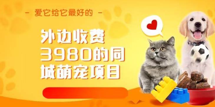外边收费3980的同城萌宠项目，用最冷门的玩法冲击最热门的市场【揭秘】-逐风项目库