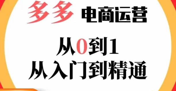 嗝姐小乔·23年系列课:多多运营从0到1，​掌握电商运营技巧，学会合理运营链接，活动、推广等流程-逐风项目库