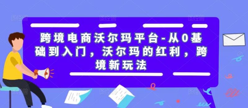 跨境电商沃尔玛平台-从0基础到入门，沃尔玛的红利，跨境新玩法-逐风项目库