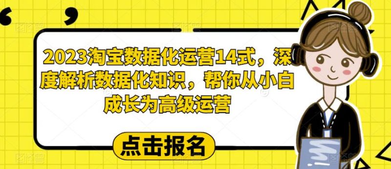 2023淘宝数据化运营14式，深度解析数据化知识，帮你从小白成长为高级运营-逐风项目库