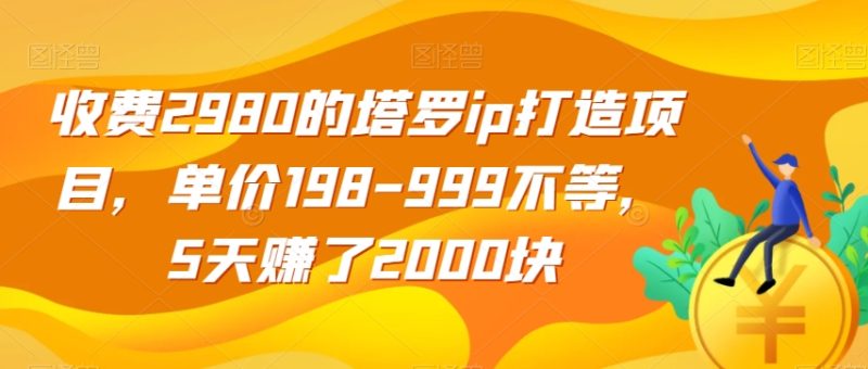 收费2980的塔罗ip打造项目，单价198-999不等，5天赚了2000块【揭秘】-逐风项目库
