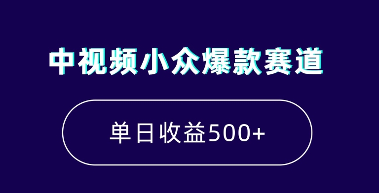 中视频小众爆款赛道，7天涨粉5万+，小白也能无脑操作，轻松月入上万【揭秘】-逐风项目库
