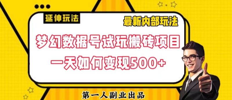 数据号回归玩法游戏试玩搬砖项目再创日入500+【揭秘】-逐风项目库