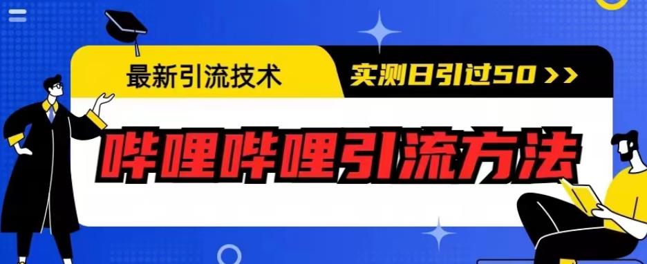 最新引流技术，哔哩哔哩引流方法，实测日引50人【揭秘】-逐风项目库