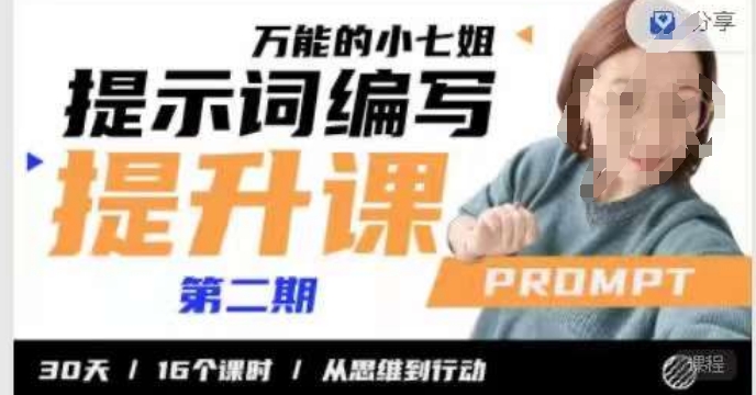 小七姐的提示词编写提升课，30天16个课时，从悉维到行动-逐风项目库