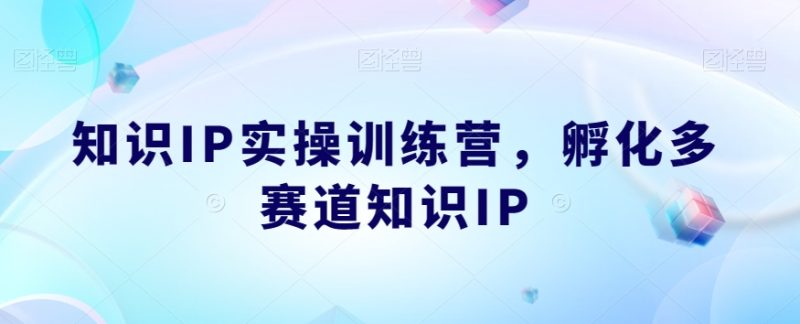知识IP实操训练营，​孵化多赛道知识IP-逐风项目库