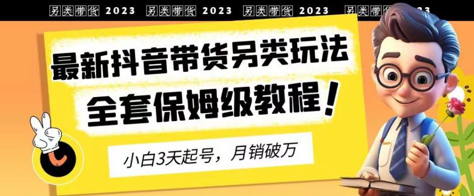 2023年最新抖音带货另类玩法，3天起号，月销破万（保姆级教程）【揭秘】-逐风项目库