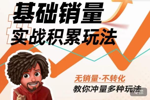 内功丨淘系基础销量实战积累玩法，无销量·不转化，教你冲量多种玩法-逐风项目库