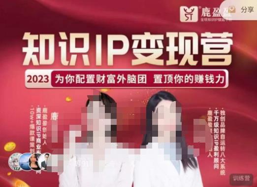 鹿盈盈-知识IP变现实操营，​普通人可复制的知识产品落地实操课，​带你打通知识IP变现底层逻辑-逐风项目库