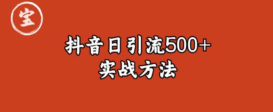 宝哥抖音直播引流私域的6个方法，日引流500+-逐风项目库