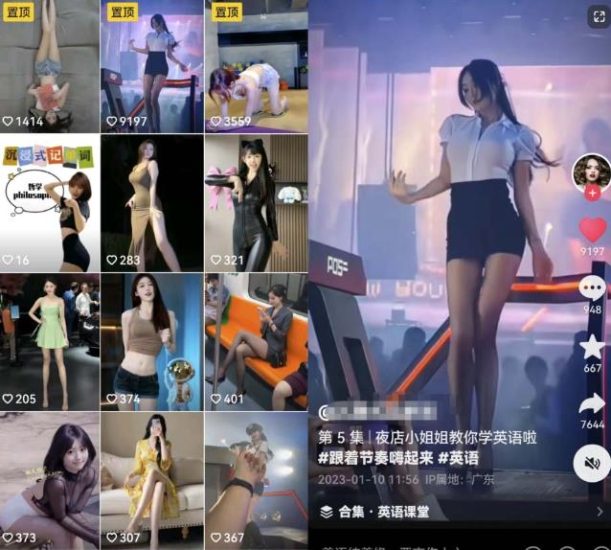 拆解抖音美女记单词视频副业小项目，一条龙玩法大解析（教程+素材）-逐风项目库