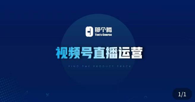 那个腾·视频号直播运营，​视频号直播推流逻辑/流量渠道解析/直播起号攻略/直播实操技巧-逐风项目库