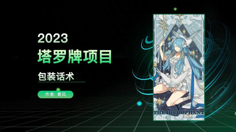 售价3600元塔罗牌项目-逐风项目库