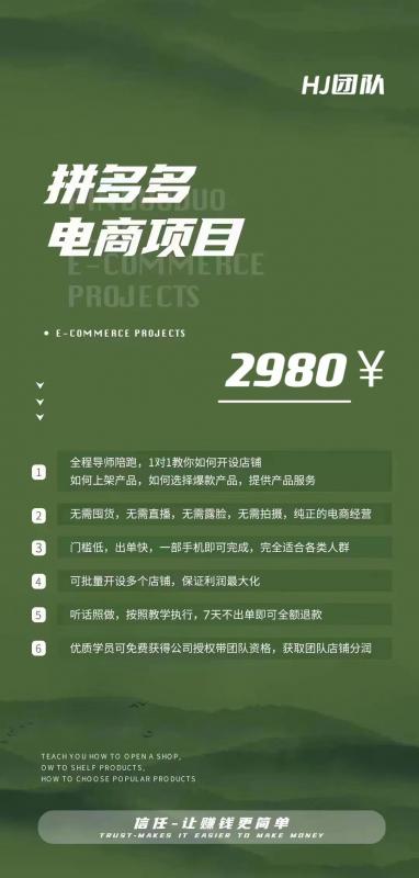 2023拼多多电商项目，稳定一天300～3000+，门槛低，出单快，一部手机即可完成-逐风项目库